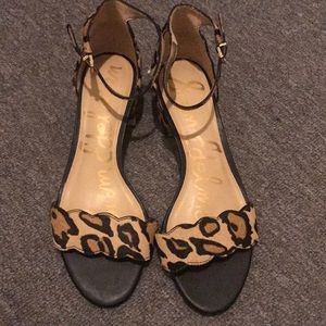 Sam Edelman Leopard calf-hair sandal